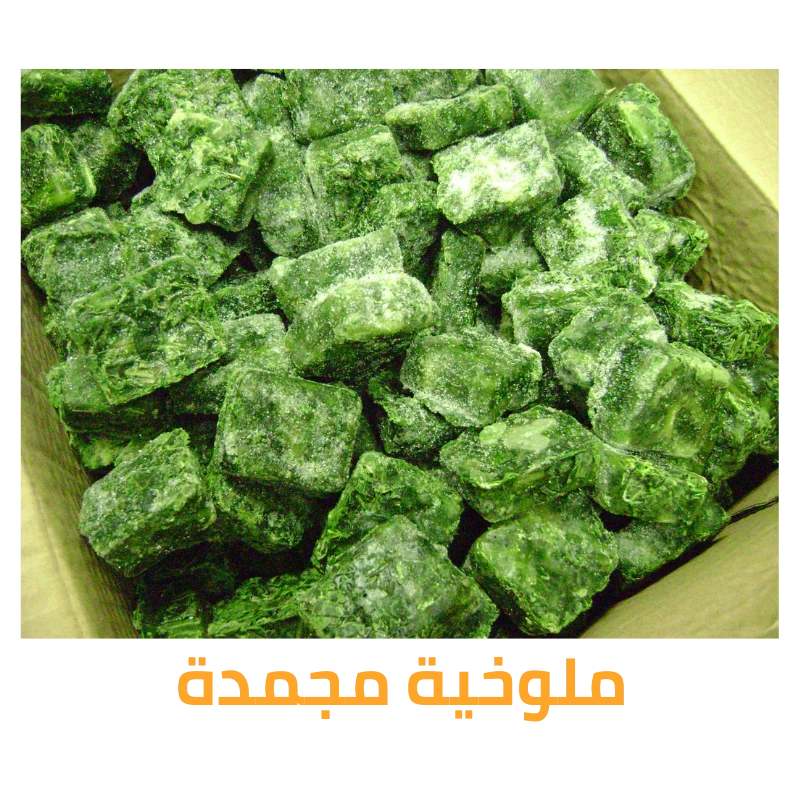 ملوخية مجمدة بجودة عالية معدّة للتصدير من مصر