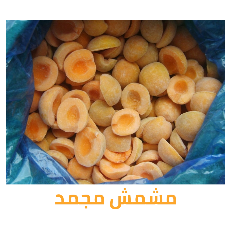 مشمش مجمد للتصدير